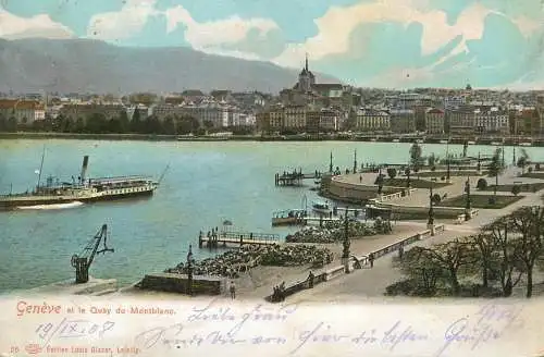 A5291 Geneve quay du Montblanc 1908