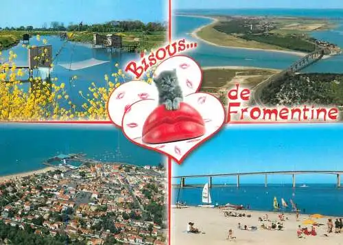 A5058 France Bisous de Fromentine (Vendee) multi view souvenir