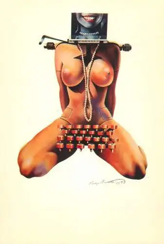 A2320 Postcard fantasy art illustrateurs " Tin Typist " 1973 artist Philip Castle 1973