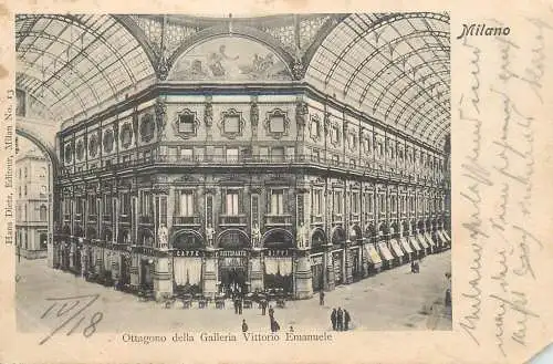 A5277 Milano ottagono della galleria Vittorio Emanuele1903