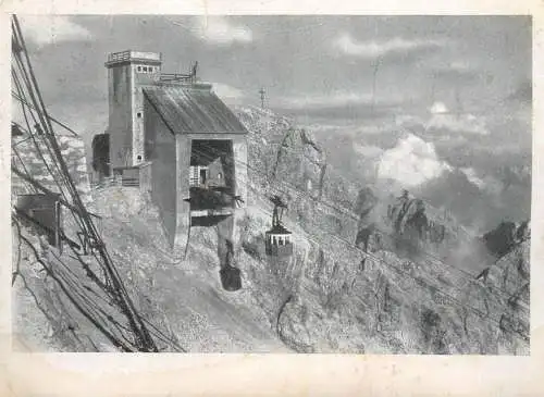 A5218 Cableway cable car Bayerische Zugspitzbahn station 1949 telpher teleferique