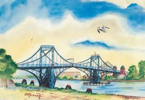 A5218 Kaiser Wilhelm Brucke aquarell H.-H. Raasch