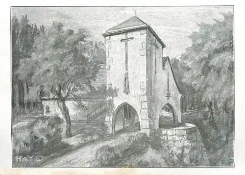A5218 Design for the Barbara Chapel Linz-Freinberg memorial to the Upper Austrian artillerymen who fell in WW J. Muller