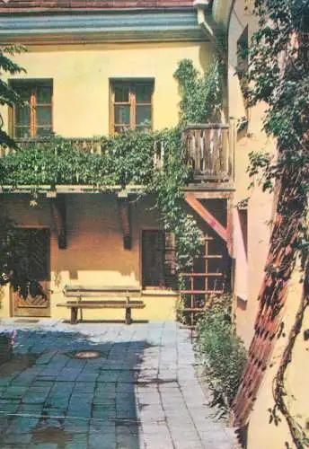 Lithuania postcard Vilnius yard in old town