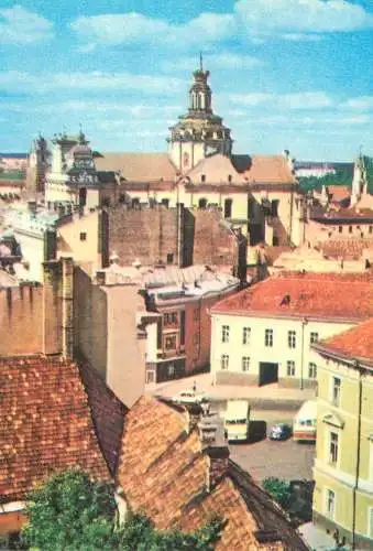 Lithuania postcard Vilnius old town