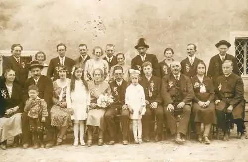 A5252 Wedding souvenir photographic postcard 1931