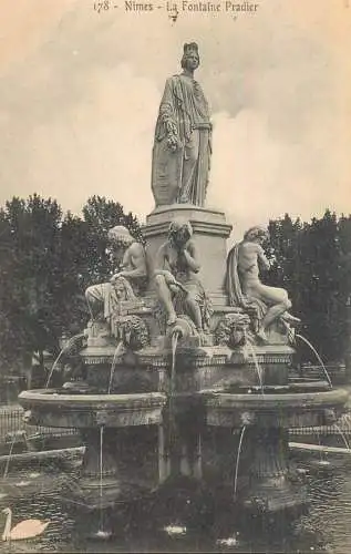 France Nîmes Pradier fountain