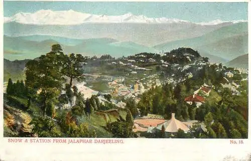 A5153 Darjeeling snow & station from Jalaphar
