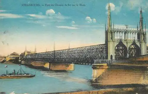 A5024 France Strasbourg Bas Rhin Pont du Chemin de Fer sur le Rhin