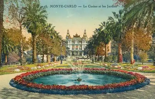 A5024 Monaco Monte Carlo Le Casino et les Jardins