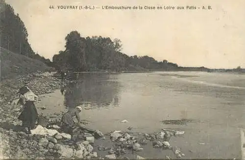 A5024 France Vouvray (Indre-et-Loire) L'Embouchoure de la Cisse en Loire aux Patis