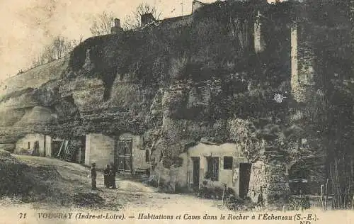 A5024 France Vouvray (Indre-et-Loire) Habitations et Caves dans le Rocher a l'Echeneau