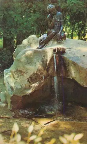 Russia Moscow Pushkin fountain girl with a jug