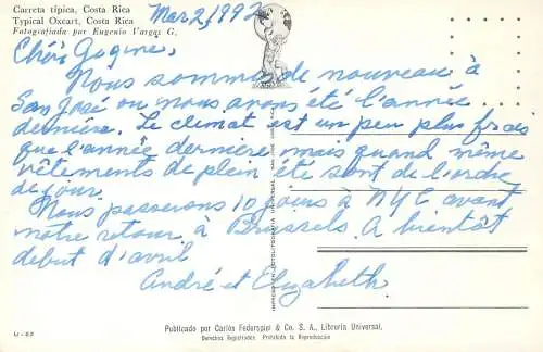 A5131 Costa Rica typical oxcart