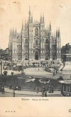 A5130 Italia Milano (Milan) plaza del Duomo 1918