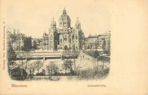 AK Muenchen Lukaskirche 1900s