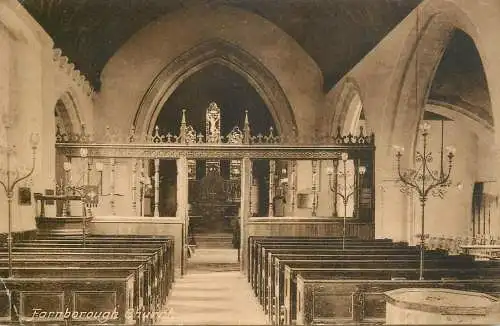 A5021 England Farnborough Church interior aspect