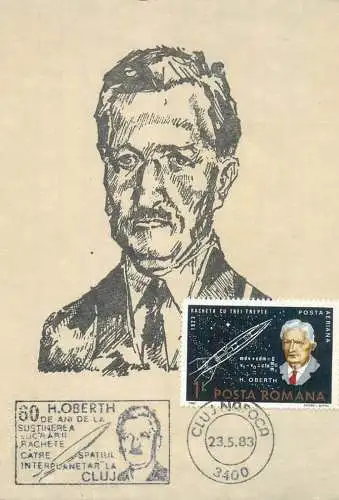 Maxi Card ROMANIA Historical figures Hermann Oberth