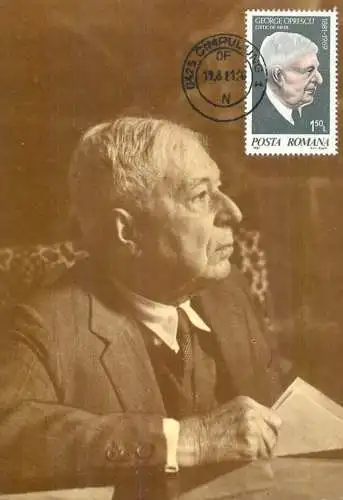 Maxi Card ROMANIA Historical figures George Oprescu