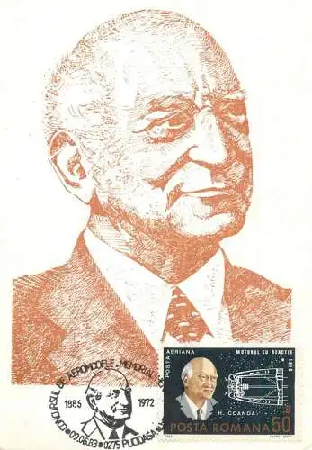 Maxi Card ROMANIA Historical figures Henri Coanda