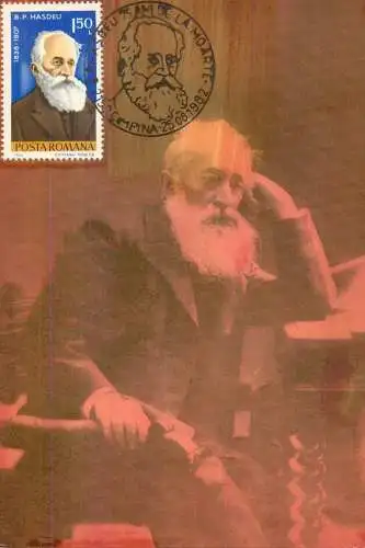 Maxi Card ROMANIA Historical figures B.P. Hasdeu