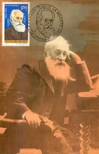 Maxi Card ROMANIA Historical figures B.P. Hasdeu