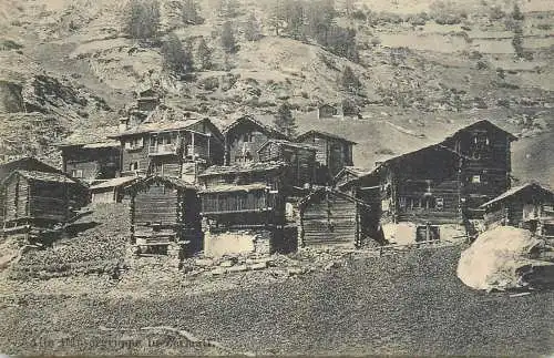 A5016 Switzerland Zermatt rustic wooden huts