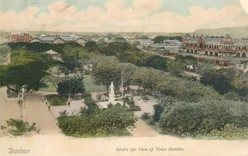 A5014 South Africa Durban Town Garden aerial view