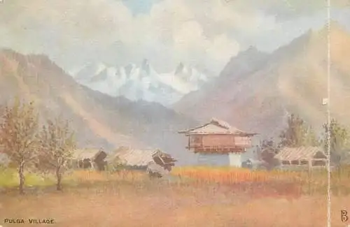 A5014 India Pulga village illustration