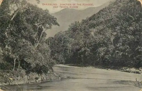 A5014 India Darjeeling Junction of Rungeel and Teesta rivers
