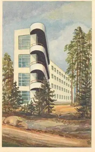 A5013 Finland Jakobstad Ostanlids Sanatorium signed artwork