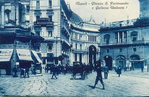 A5008 Italy Napoli Piazza S Ferdinando e Galleria Umberto