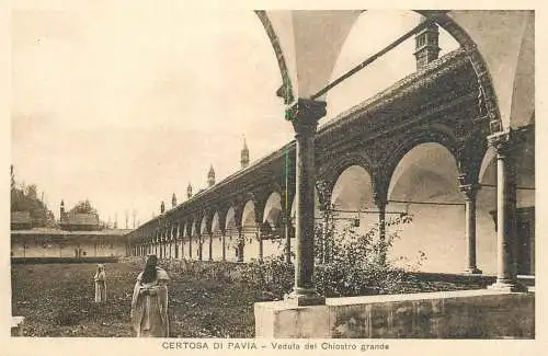 A5007 Italy Certosa di Pavia veduta del Chiostro grande