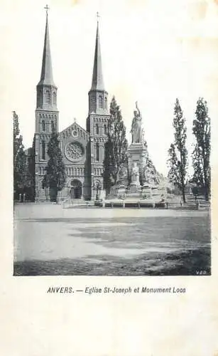 A5127 Belgique Anvers eglise St-Joseph et Monument Loos