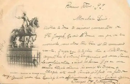 A5126 Reims statue de Jeanne d`Arc 1899