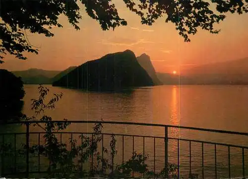 Switzerland Vierwaldstattersee sunset view