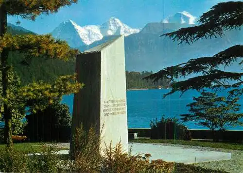 Switzerland Oberhofen am Thunersee Winston Churchill Monument