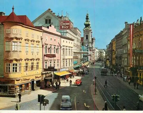 Austria Linz / Donau Landstrasse vom Taubenmarkt aus gesehen