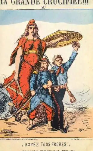 A5117 La grande crucifiee "Soyez tous freres!" carte postale moderne (repro)