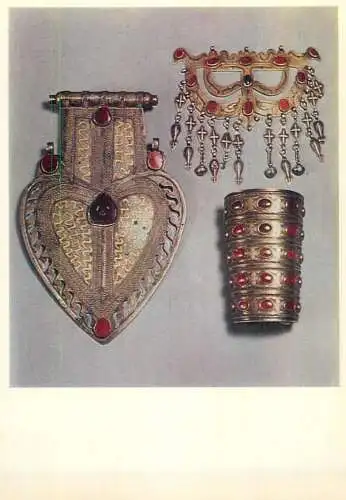 Russia decorative fine art postcard personal ornaments from Turkmenia
