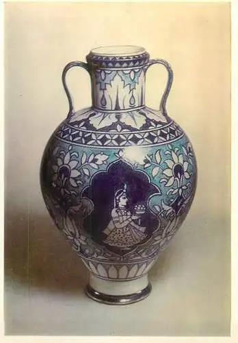 Russia decorative fine art postcard vase from India