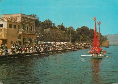 Israel Tiberias Lake Galilee shore promenade