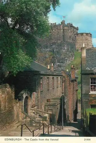 Scotland Edinburgh Castle from the Vennel