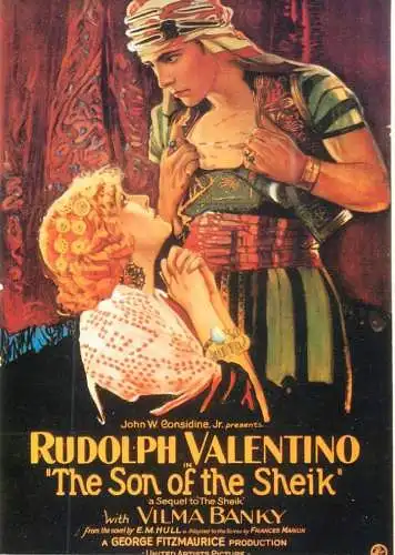 A5059 Advertising movie poster modern postcard The Son of the Sheik Vilma Banky & Rudolph Valentino