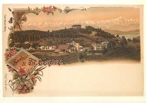 A5059 Advertising poster modern postcard tourism souvenir de St. Cergues