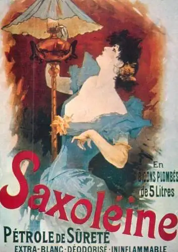 A5059 Advertising poster modern postcard Saxoleine lamp petrole