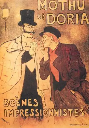 A5059 Advertising poster modern postcard Mothu et Doria scenes Impressionnistes