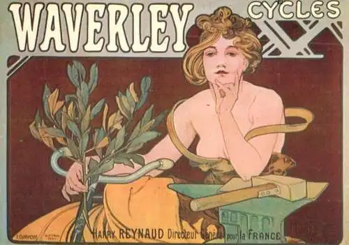 A5059 Advertising poster modern postcard cycles Waverley