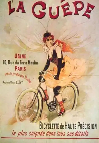 A5059 Advertising poster modern postcard cycles de haute precision La Guepe