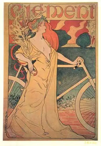 A5059 Advertising poster modern postcard Clement bicycles